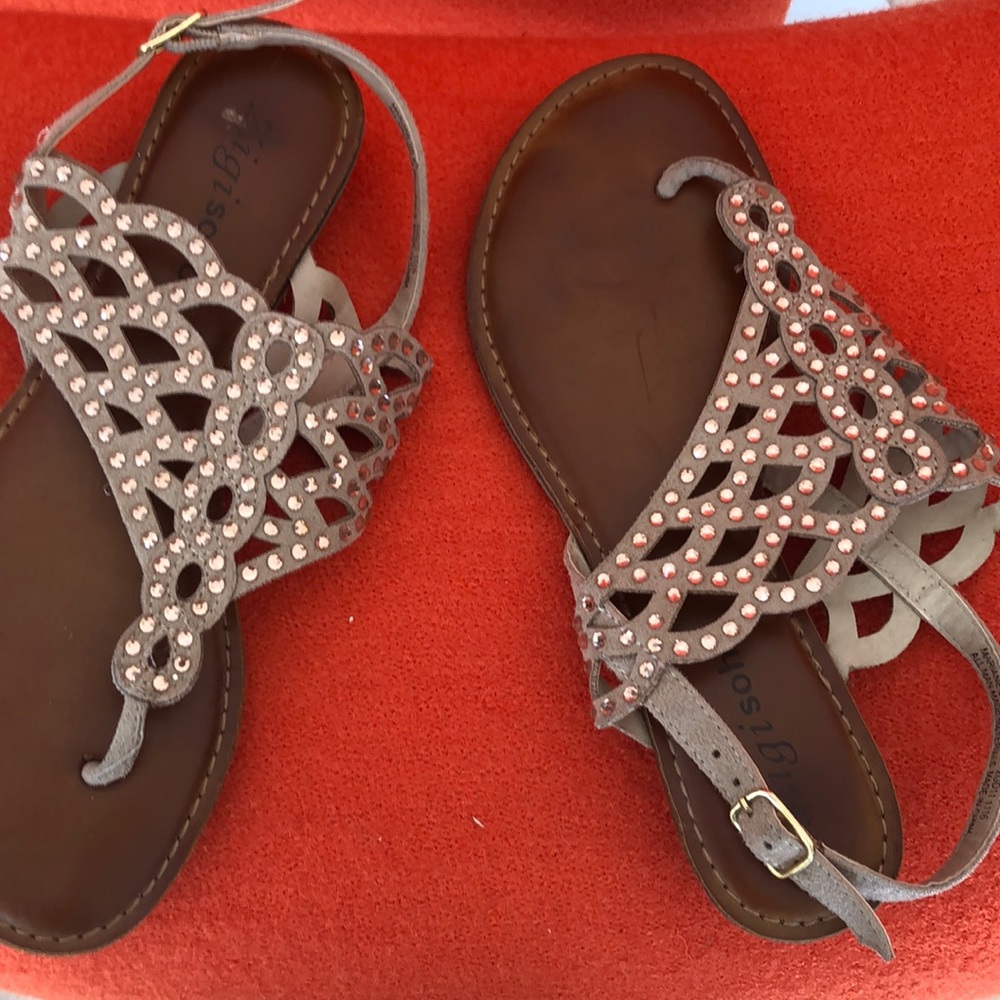 ZIGI SOHO EMBELLISHED THONG SANDALS